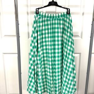 Green Checkered Women's Skirt